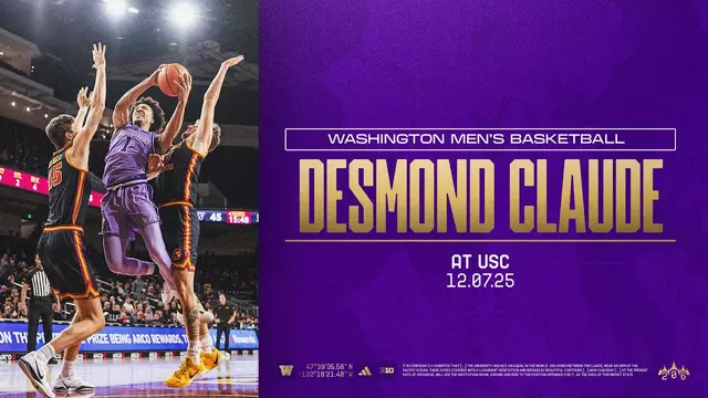 Poster image for Desmond Claude Highlights | Washington Men's Basketball vs USC