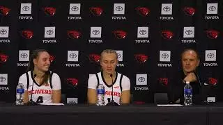 Kennedie Shuler, Ally Schimel, Scott Rueck | Oregon State WBB Postgame vs. Gonzaga