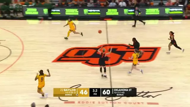 Poster image for Baylor Basketball (W): Kayla Nelms (10 PTS) at Oklahoma State | December 31, 2025