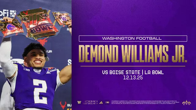 Poster image for Demond Williams Jr. Highlights | Washington Football vs. Boise State: LA Bowl