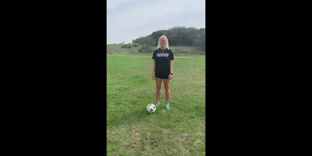 Poster image for Play From Home: Women's Soccer's Katherine Smith Cut Turns Drill