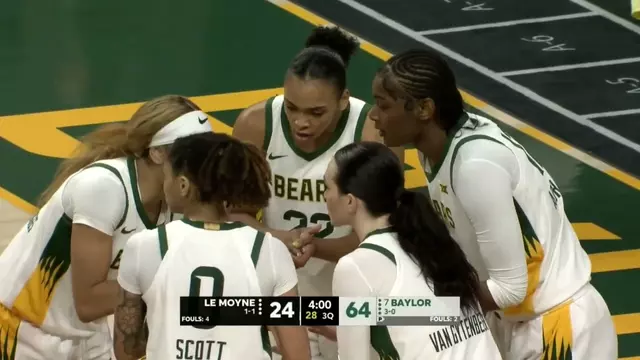 Poster image for Baylor Basketball (W): Condensed Game vs. Le Moyne | November 16, 2025