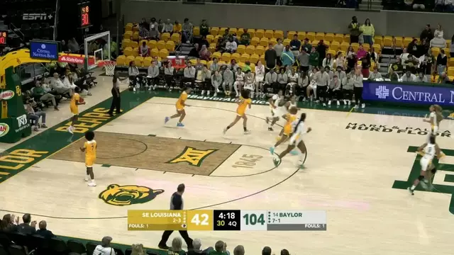 Poster image for Baylor Basketball (W): Bella Fontleroy Highlights (20 PTS) vs. Southeastern La. | December 3, 2025