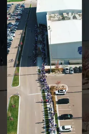 Poster image for K-State Volleyball | Morgan Family Arena Drone View