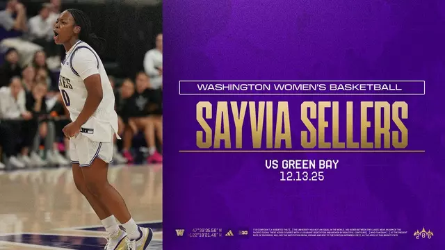 Poster image for Sayvia Sellers Highlights | Washington Women's Basketball vs Green Bay