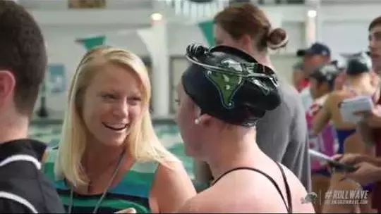 Poster image for Women's Swimming & Diving Comes Back to Beat FIU, Falls vs. Rice