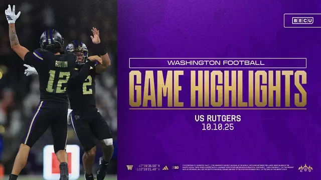 Poster image for Washington 38, Rutgers 19 | Huskies Highlights