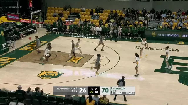 Poster image for Baylor Basketball (W): Taliah Scott Highlights (30 PTS) vs. Alabama State | December 7, 2025