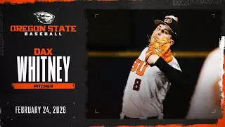 Oregon State Baseball Interview: Dax Whitney (2/24/26)