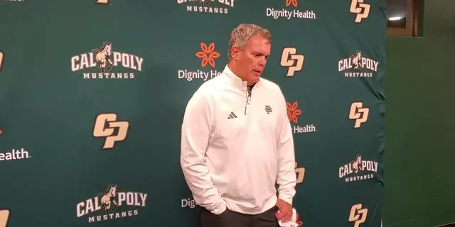 Poster image for Cal Poly Football Head Coach Paul Wulff Postgame Press Conference - UC Davis (Oct. 4, 2025)