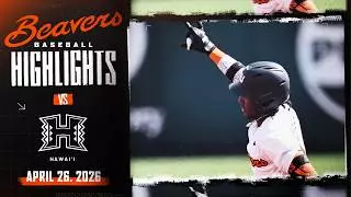 Oregon State Baseball Highlights: 4/26/26 vs. Hawai'i