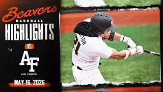 Oregon State Baseball Highlights: 5/16/26 vs. Air Force