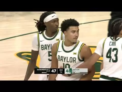 Poster image for Baylor Basketball (M): Isaac Williams IV (11 PTS) vs. Sacramento State | December 2, 2025