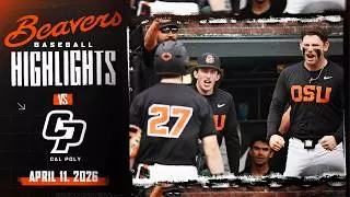 Oregon State Baseball Highlights: 4/11/26 vs. Cal Poly