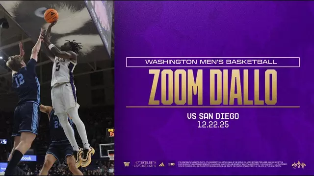 Poster image for Zoom Diallo Highlights | Washington Men's Basketball vs San Diego