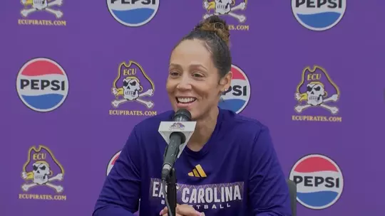Poster image for ECU WBB Coach Kim McNeill's Media Day Presser