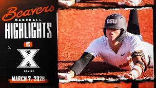 Oregon State Baseball Highlights: 3/7/26 vs. Xavier