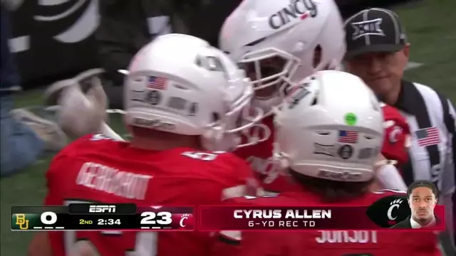 Poster image for Baylor Football: Condensed Game at Cincinnati | October 25, 2025