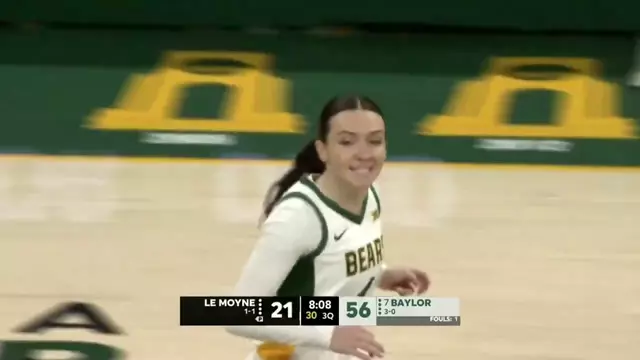 Poster image for Baylor Basketball (W): Taliah Scott (22 PTS) vs. Le Moyne | November 16, 2025