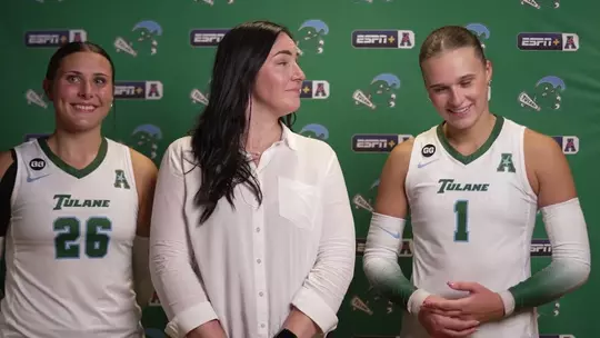 Poster image for Volleyball Postgame: Head Coach Jordana Price, Avery Burks, Zoe Rachow