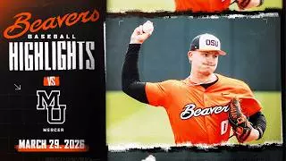 Oregon State Baseball Highlights: 3/29/26 vs. Mercer