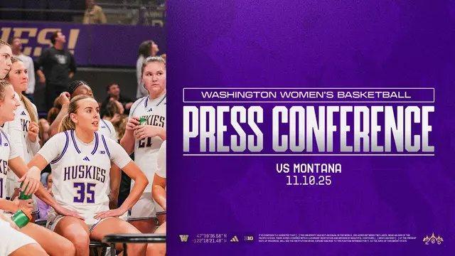 Poster image for Washington Women's Basketball Postgame Press Conference: Montana