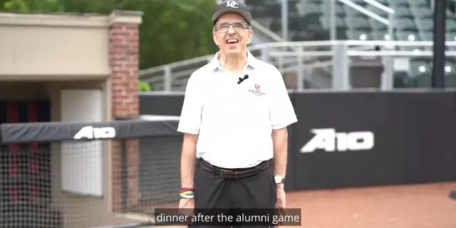 Poster image for 2024 Davidson Baseball Alumni Game Will DuBose message