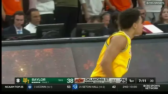 Poster image for Baylor Basketball (M): Obi Agbim (15 PTS) at Oklahoma State | January 13, 2026