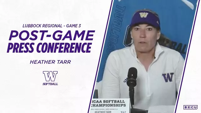 Poster image for Washington Softball Lubbock Regional Game 3 Postgame Press Conference