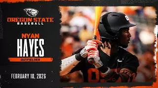 Oregon State Baseball Interview: Nyan Hayes (2/18/26)