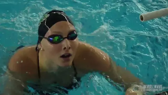 Poster image for Tulane Swimming celebrates our 4 seniors!  Friday January 19 for our last home dual meet