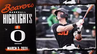 Oregon State Baseball Highlights: 3/3/26 vs. Oregon