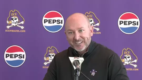 Poster image for East Carolina Head Football Coach Blake Harrell's Weekly Press Conference (Nov. 24, 2025)