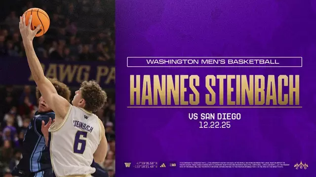 Poster image for Hannes Steinbach Highlights | Washington Men's Basketball vs San Diego