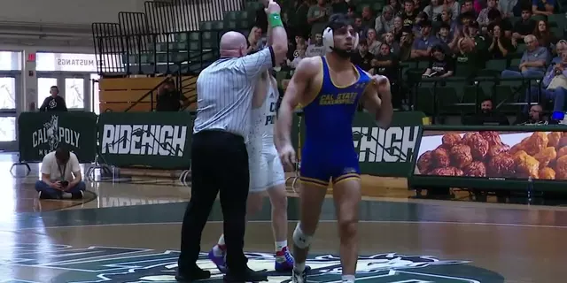 Poster image for Cal Poly vs. Cal State Bakersfield, Wrestling Highlights -- Jan. 21st, 2024