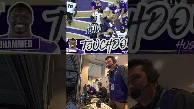 Poster image for In the booth and on the air 🎙️ #GoHuskies #broadcast #radio #collegefootball #d1athlete