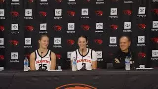 Scott Rueck, Jenna Villa, Keira Lindemans | WBB Postgame vs. Pacific (Calif.)