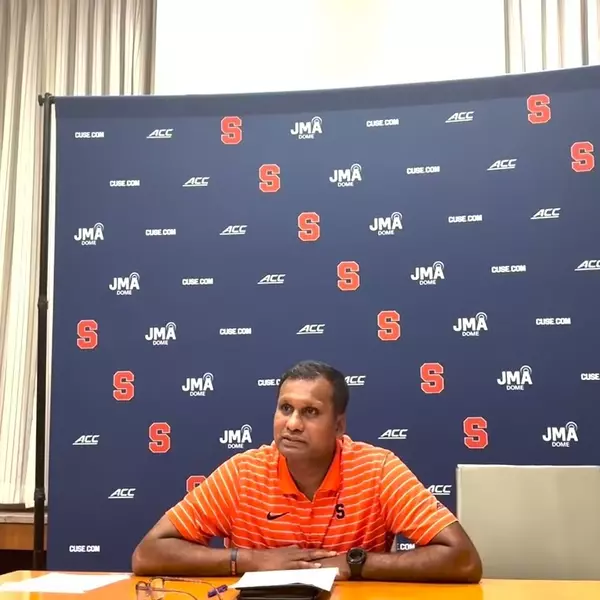 Image related to Bakeer Ganeshartatnam Media Availability | Syracuse vs. Arkanas