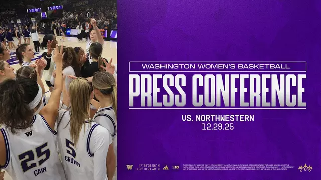 Poster image for Washington Women's Basketball Postgame Press Conference: Northwestern