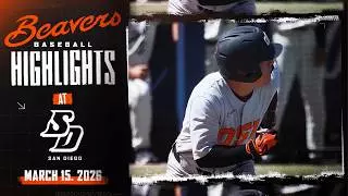 Oregon State Baseball Highlights: 3/15/26 vs. San Diego