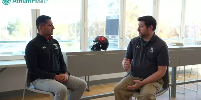 Poster image for WEEK 12: Coaches Corner with Head Coach Saj Thakkar presented by Atrium Health.