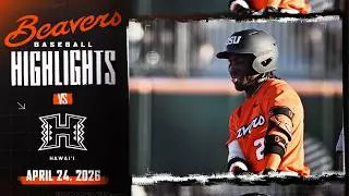 Oregon State Baseball Highlights: 4/24/26 vs. Hawai'i