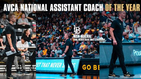 Nick MacRae Named National Collegiate Assistant Coach Of The Year By The AVCA