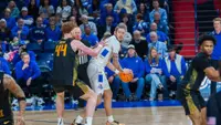 Tyler Behrend looks to pass against Wichita State