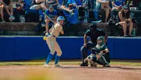Daeya Moses at the plate against USF