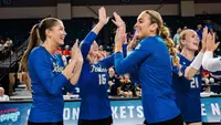 VB postgame celebration vs Arizona