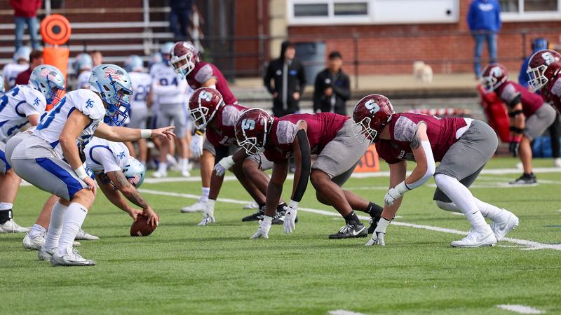 Springfield Maroons Green Powers Football to 35-7 NEWMAC Win Over Merchant Marine on ...