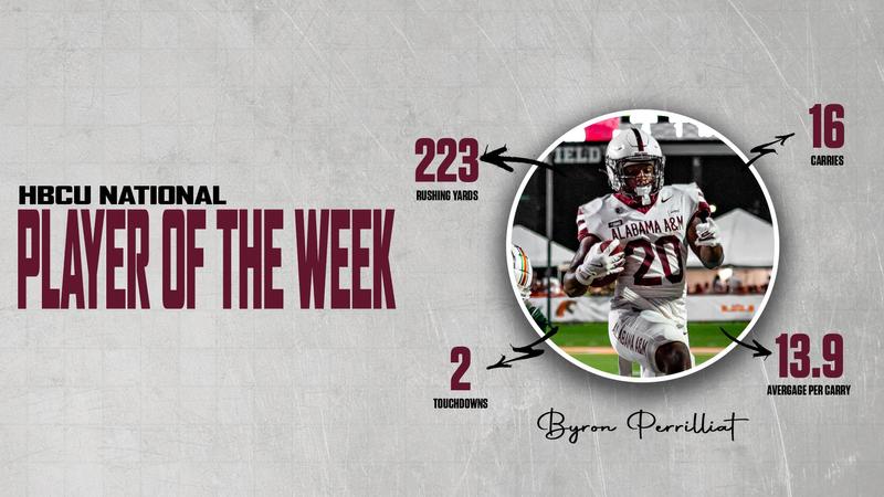 Alabama A&M football: Perrilliat Named HBCU Co-Player of the Week