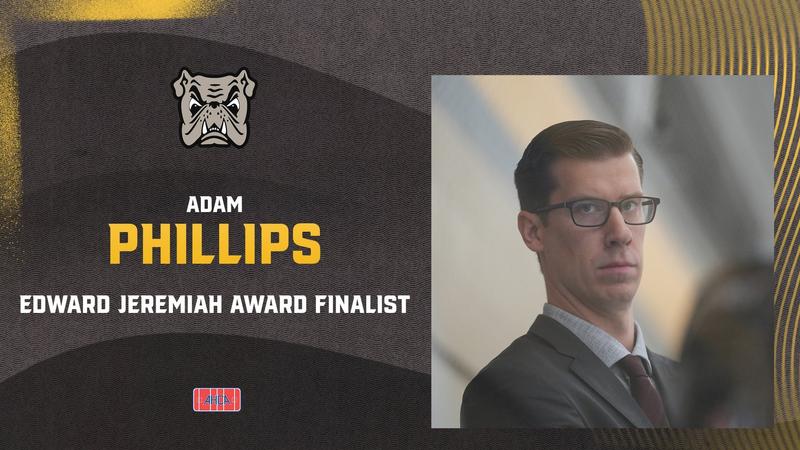 GLOUCESTER, Mass. – The American Hockey Coaches Association (AHCA) announced the finalists for the Edward Jeremiah Award on Monday afternoon. Adrian College NCAA men's hockey head coach Adam Phillips was named one of 13 finalists for the honor.