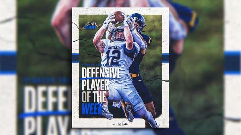 Butler football: Steven Stephany Named PFL Defensive Player of the Week